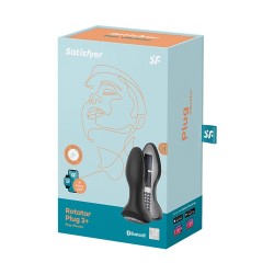 PLUG VIBRATÓRIO ROTATOR PLUG 2+ COM APP SATISFYER PRETO