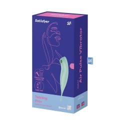 VIBRADOR TWIRLING PRO SATISFYER COM APLICAÇÃO CONNECT MENTA