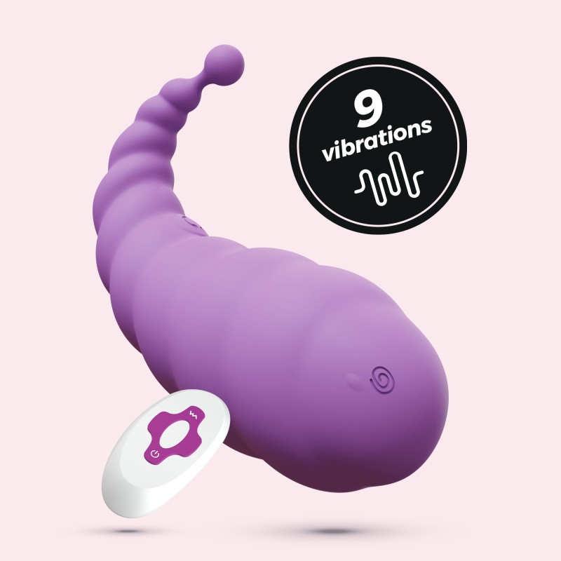 COCOON OVO VIBRATÓRIO RECARREGÁVEL COM COMANDO À DISTÂNCIA CRUSHIOUS ROXO