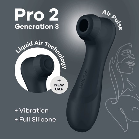 ESTIMULADOR PRO 2 GEN 3 SATISFYER PRETO