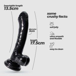 HUDINI DILDO ANAL JELLY PRETO CRUSHIOUS