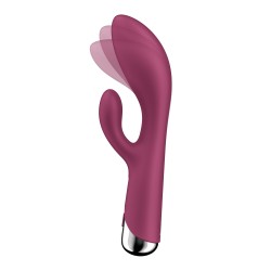 VIBRADOR SPINNING RABBIT 1 VERMELHO SATISFYER