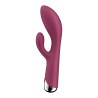 VIBRADOR SPINNING RABBIT 1 VERMELHO SATISFYER