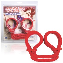 ALGEMAS PARA OS TORNOZELOS JAPANESE SILK LOVE ROPE VERMELHAS