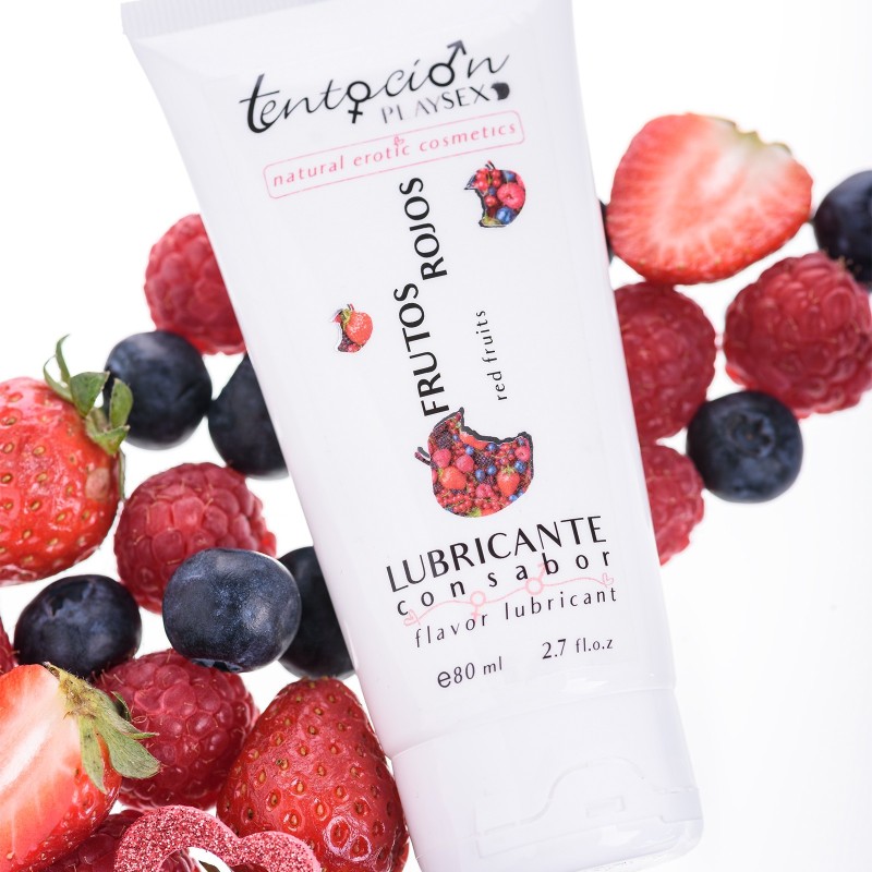 LUBRIFICANTE COM SABOR A FRUTOS VERMELHOS 80ML TENTACIÓN PLAY SEX