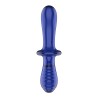 DOUBLE CRYSTAL - GLASS DILDO - LIGHT BLUE