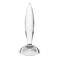 SPARKLING CRYSTAL - GLASS DILDO - TRANSPARENT