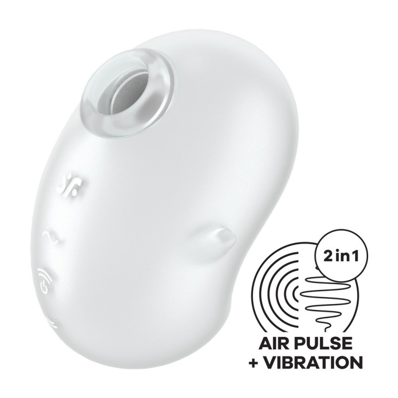 VIBRADOR CUTIE GHOST - AIR PULSE VIBRATOR - BRANCO SATISFYER