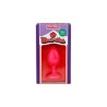 PLUG ANAL DE SILICONE COM JOIA ROSA CANDY LUST