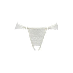 TANGA COM ABERTURA LYRIA BRANCO PASSION