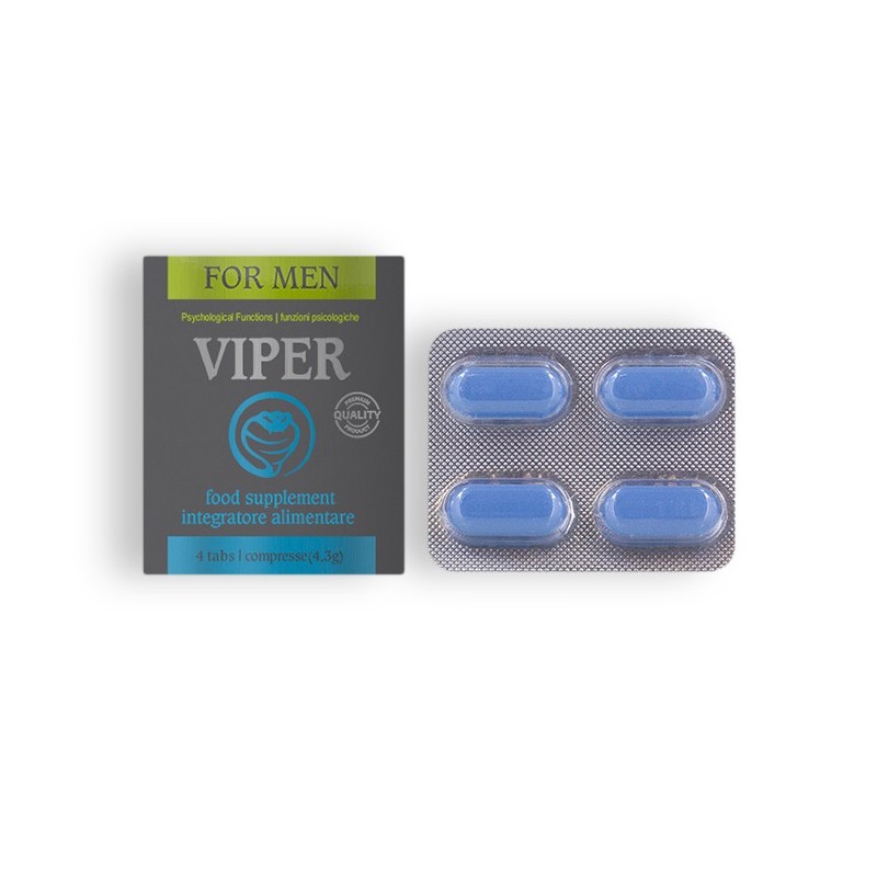 CÁPSULAS ESTIMULANTES VIPER PARA HOMEM 4 CAPS