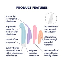CONJUNTO DE VIBRADORES PLAYFUL FOUR SATISFYER