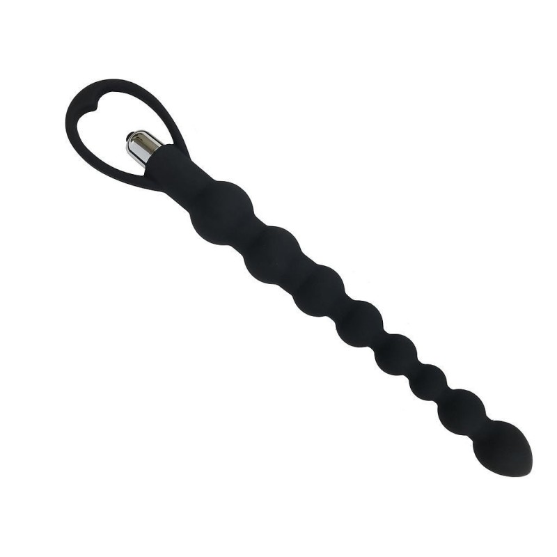 TIRA DE PÉROLAS ANAIS COM VIBRAÇÃO MARAMBA PRETO INTIMEN TIRA DE PÉROLAS ANAIS COM VIBRAÇÃO MARAMBA PRETO INTIMEN