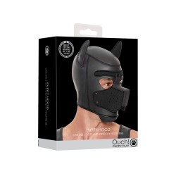 CAPUZ PUPPY HOOD EM NEOPRENE PRETO OUCH!