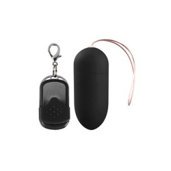OVO VIBRATÓRIO COM 10 VELOCIDADES E COMANDO L PRETO SHOTS TOYS