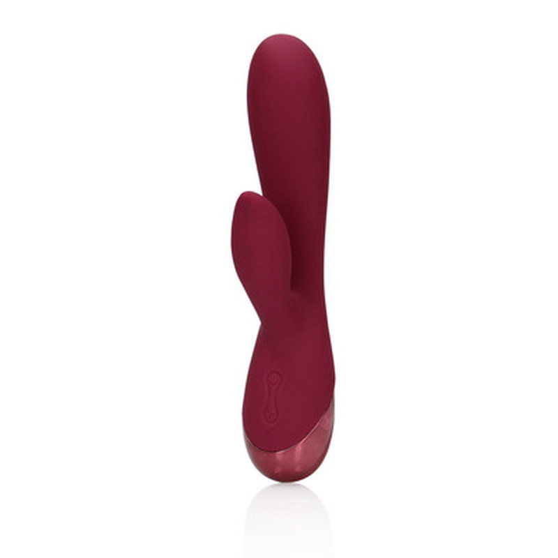VIBRADOR SMOOTH SILICONE RABBIT DARK CHERRY LOVELINE VIBRADOR SMOOTH SILICONE RABBIT DARK CHERRY LOVELINE