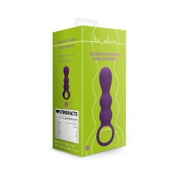 PLUG ANAL COM VIBRAÇÃO EM FORMA DE LÁGRIMAS CLEAR PURPLE LOVELINE