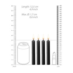 CONJUNTO DE 4 VELAS PRETAS TEASING WAX CANDLES OUCH!