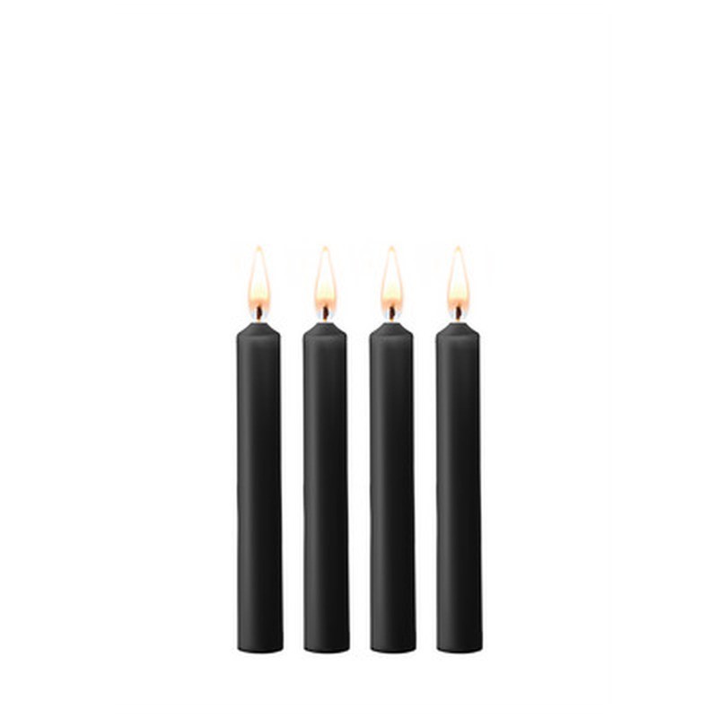 CONJUNTO DE 4 VELAS PRETAS TEASING WAX CANDLES OUCH! CONJUNTO DE 4 VELAS PRETAS TEASING WAX CANDLES OUCH!