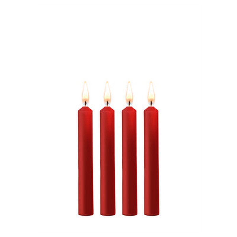 CONJUNTO DE 4 VELAS VERMELHAS TEASING WAX CANDLES OUCH! CONJUNTO DE 4 VELAS VERMELHAS TEASING WAX CANDLES OUCH!