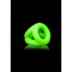 ANEL PARA O PÉNIS E TESTÍCULOS FLUORESCENTE GLOW IN THE DARK OUCH!
