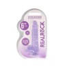 DILDO REALISTA COM TESTÍCULOS CRYSTAL CLEAR 6 /15 CM ROXO REALROCK