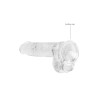 DILDO REALISTA COM TESTÍCULOS CRYSTAL CLEAR 6 /15 CM TRANSPARENTE REALROCK