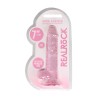 DILDO REALISTA COM TESTÍCULOS CRYSTAL CLEAR 7 /18 CM ROSA REALROCK