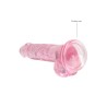 DILDO REALISTA COM TESTÍCULOS CRYSTAL CLEAR 7 /18 CM ROSA REALROCK