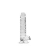 DILDO REALISTA COM TESTÍCULOS CRYSTAL CLEAR 7 /18 CM TRANSPARENTE REALROCK