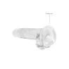 DILDO REALISTA COM TESTÍCULOS CRYSTAL CLEAR 7 /18 CM TRANSPARENTE REALROCK