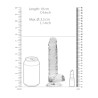 DILDO REALISTA COM TESTÍCULOS CRYSTAL CLEAR 7 /18 CM TRANSPARENTE REALROCK
