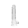 DILDO REALISTA COM TESTÍCULOS CRYSTAL CLEAR 8 /21CM ROSA REALROCK