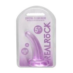 DILDO NON-REALISTIC CRYSTAL CLEAR  5 /11,5 CM ROXO REALROCK