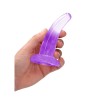 DILDO NON-REALISTIC CRYSTAL CLEAR  5 /11,5 CM ROXO REALROCK