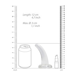 DILDO NON-REALISTIC CRYSTAL CLEAR 5 /11,5 CM TRANSPARENTE REALROCK