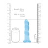 DILDO NON-REALISTIC CRYSTAL CLEAR 7 /17 CM AZUL REALROCK