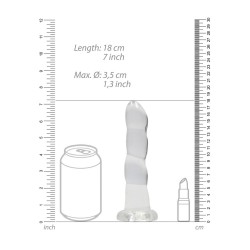 DILDO NON-REALISTIC CRYSTAL CLEAR 7 /17 CM TRANSPARENTE REALROCK