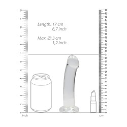 DILDO NON-REALISTIC CRYSTAL CLEAR 7 /17 CM TRANSPARENTE REALROCK