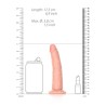DILDO SLIM REALISTIC 6 /15,5 CM FLESH REALROCK