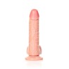 DILDO REALISTA COM TESTÍCULOS CURVED 6 /15,5 CM FLESH REALROCK