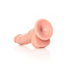DILDO REALISTA COM TESTÍCULOS CURVED 6 /15,5 CM FLESH REALROCK