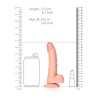 DILDO REALISTA COM TESTÍCULOS CURVED 6 /15,5 CM FLESH REALROCK
