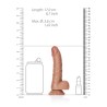 DILDO REALISTA COM TESTÍCULOS CURVED 6 /15,5 CM REALROCK