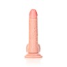 DILDO REALISTA COM TESTÍCULOS CURVED 7 /18CM FLESH REALROCK