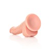 DILDO REALISTA COM TESTÍCULOS CURVED 7 /18CM FLESH REALROCK