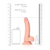 DILDO REALISTA COM TESTÍCULOS CURVED 7 /18CM FLESH REALROCK