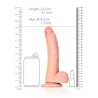 DILDO REALISTA COM TESTÍCULOS CURVED 8 /20,5 CM FLESH REALROCK