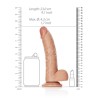 DILDO REALISTA COM TESTÍCULOS CURVED 8 /20,5 CM REALROCK