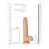 DILDO REALISTA COM TESTÍCULOS STRAIGHT 7 /18 CM REALROCK